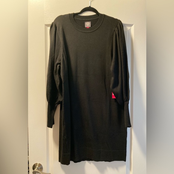 Vince Camuto Dresses & Skirts - Vince Camuto black sweater dress. NWT. Size XL.